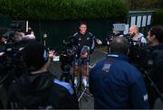 4 November 2024; Caleb Clarke during a New Zealand rugby squad media conference at the Belfield Bowl in UCD, Dublin. Photo by David Fitzgerald/Sportsfile
