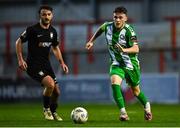 2 November 2024; Conor Knight of Bray Wanderers in action against Daniel McKenna of Athlone Town during the SSE Airtricity Men's First Division play-off final match between Bray Wanderers and Athlone Town at Dalymount Park in Dublin. Photo by Tyler Miller/Sportsfile