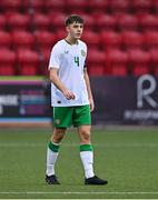 4 November 2024; Oisin McDonagh of Republic of Ireland during the UEFA U17 European Championships Round 1 qualifier match between Scotland and Republic of Ireland at Inver Park in Larne, Antrim. Photo by Ben McShane/Sportsfile