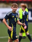 4 November 2024; Fletcher Boyd of Scotland during the UEFA U17 European Championships Round 1 qualifier match between Scotland and Republic of Ireland at Inver Park in Larne, Antrim. Photo by Ben McShane/Sportsfile