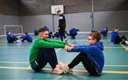 5 November 2024; Olympic Champion in Gymnastics, Rhys McClenaghan, visits Movilla High School in Newtownards, Down. As an ambassador with Dare to Believe, the Olympic Schools Programme, Rhys inspires the next generation of school children to believe in themselves and follow their dreams. Photo by Ramsey Cardy/Sportsfile