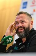 6 November 2024; Head coach Andy Farrell during an Ireland Rugby media conference at the Aviva Stadium in Dublin. Photo by Seb Daly/Sportsfile