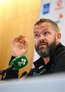 6 November 2024; Head coach Andy Farrell during an Ireland Rugby media conference at the Aviva Stadium in Dublin. Photo by Seb Daly/Sportsfile