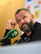 6 November 2024; Head coach Andy Farrell during an Ireland Rugby media conference at the Aviva Stadium in Dublin. Photo by Seb Daly/Sportsfile