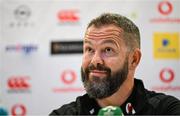 6 November 2024; Head coach Andy Farrell during an Ireland Rugby media conference at the Aviva Stadium in Dublin. Photo by Seb Daly/Sportsfile