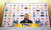 6 November 2024; Head coach Andy Farrell during an Ireland Rugby media conference at the Aviva Stadium in Dublin. Photo by Seb Daly/Sportsfile