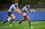 6 November 2024; Rieko Ioane, right, and Jordie Barrett during a New Zealand rugby squad training session at Wanderers Football Club in Dublin. Photo by Sam Barnes/Sportsfile