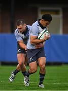6 November 2024; Stephen Perofeta, right, and Cortez Ratima during a New Zealand rugby squad training session at Wanderers Football Club in Dublin. Photo by Sam Barnes/Sportsfile