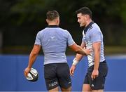 6 November 2024; Will Jordan, right, and Cortez Ratima during a New Zealand rugby squad training session at Wanderers Football Club in Dublin. Photo by Sam Barnes/Sportsfile