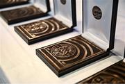 8 November 2024; A general view of the awards before the 2023 GAA MacNamee Awards ceremony at Croke Park in Dublin. Photo by Piaras Ó Mídheach/Sportsfile