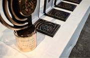 8 November 2024; A general view of the awards before the 2023 GAA MacNamee Awards ceremony at Croke Park in Dublin. Photo by Piaras Ó Mídheach/Sportsfile