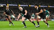 8 November 2024; Sam Cane of New Zealand gathers possession during the Autumn Nations Series match between Ireland and New Zealand at the Aviva Stadium in Dublin. Photo by Brendan Moran/Sportsfile