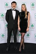 9 November 2024; Kieran Jackson, left, and Eimante Miknev in attendance at the Team Ireland Centenary Olympic Ball, in the Clayton Hotel Burling Road in Dublin. Paris 2024 marked 100 years of Team Ireland competing at the Olympic Games. Photo by Sam Barnes/Sportsfile