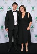 9 November 2024; Michael McCarthy, left, and Heather Boyle in attendance at the Team Ireland Centenary Olympic Ball, in the Clayton Hotel Burling Road in Dublin. Paris 2024 marked 100 years of Team Ireland competing at the Olympic Games. Photo by Sam Barnes/Sportsfile