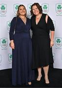 9 November 2024; Nancy Chillingworth, left, and Heather Boyle in attendance at the Team Ireland Centenary Olympic Ball, in the Clayton Hotel Burling Road in Dublin. Paris 2024 marked 100 years of Team Ireland competing at the Olympic Games. Photo by Sam Barnes/Sportsfile