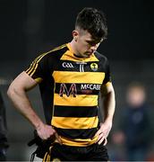 9 November 2024; Dara McVetty of Crosserlough reacts after the AIB Ulster GAA Senior Club Football Championship quarter-final match between Kilcoo and Crosserlough at Páirc Esler in Newry, Down. Photo by Ben McShane/Sportsfile