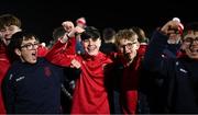 9 November 2024; Cuala supporters after their side's victory in the AIB Leinster GAA Senior Club Football Championship quarter-final match between Naas and Cuala at Cedral St Conleth's Park in Newbridge, Kildare. Photo by Piaras Ó Mídheach/Sportsfile