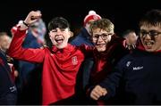 9 November 2024; Cuala supporters after their side's victory in the AIB Leinster GAA Senior Club Football Championship quarter-final match between Naas and Cuala at Cedral St Conleth's Park in Newbridge, Kildare. Photo by Piaras Ó Mídheach/Sportsfile