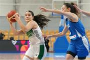 10 November 2024; Hazel Finn of Ireland in action against Eden Rotberg of Israel during the FIBA Women's Europe Eurobasket 2025 Championship qualifier match between Ireland and Israel at the Rimi Olympic Centre in Riga, Latvia. Photo by Oksana Dzadan/Sportsfile