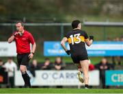 10 November 2024; Tony Brosnan of Dr Crokes celebrates after scoring his side's first goal, a penalty, during the AIB Munster GAA Senior Club Football Championship quarter-final match between Dr Crokes and Castlehaven at Lewis Road in Killarney, Kerry. Photo by Michael P Ryan/Sportsfile