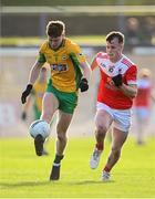 10 November 2024; Patrick Egan of Corofin in action against Conor Harley of Pádraig Pearses during the AIB Connacht GAA Senior Club Football Championship quarter-final match between Corofin and Pádraig Pearses at Tuam Stadium in Tuam, Galway. Photo by Piaras Ó Mídheach/Sportsfile