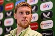 11 November 2024; Mark McGuinness speaks to the media during a Republic of Ireland press conference at the FAI National Training Centre in Abbotstown, Dublin. Photo by Ben McShane/Sportsfile