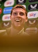 11 November 2024; Mark McGuinness speaks to the media during a Republic of Ireland press conference at the FAI National Training Centre in Abbotstown, Dublin. Photo by Ben McShane/Sportsfile