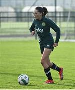 11 November 2024; Ella Kelly during a Republic of Ireland Women's Under-17 training session at the FAI National Training Centre in Abbotstown, Dublin. Photo by Piaras Ó Mídheach/Sportsfile