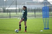 11 November 2024; Ella Kelly during a Republic of Ireland Women's Under-17 training session at the FAI National Training Centre in Abbotstown, Dublin. Photo by Piaras Ó Mídheach/Sportsfile