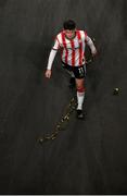 10 November 2024; Colm Whelan of Derry City leaves the pitch after the Sports Direct Men's FAI Cup Final match between Drogheda United and Derry City at the Aviva Stadium in Dublin. Photo by Thomas Flinkow/Sportsfile