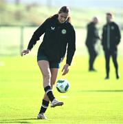 11 November 2024; Mary Hartofilis during a Republic of Ireland Women's Under-17 training session at the FAI National Training Centre in Abbotstown, Dublin. Photo by Piaras Ó Mídheach/Sportsfile