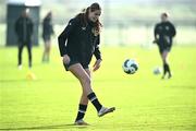 11 November 2024; Mary Hartofilis during a Republic of Ireland Women's Under-17 training session at the FAI National Training Centre in Abbotstown, Dublin. Photo by Piaras Ó Mídheach/Sportsfile