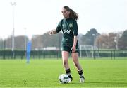 11 November 2024; Aibhlinn Cotter during a Republic of Ireland Women's Under-17 training session at the FAI National Training Centre in Abbotstown, Dublin. Photo by Piaras Ó Mídheach/Sportsfile