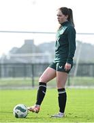 11 November 2024; Leah McGrath during a Republic of Ireland Women's Under-17 training session at the FAI National Training Centre in Abbotstown, Dublin. Photo by Piaras Ó Mídheach/Sportsfile