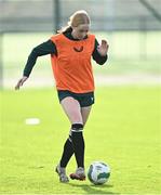 11 November 2024; Aisling Meehan during a Republic of Ireland Women's Under-17 training session at the FAI National Training Centre in Abbotstown, Dublin. Photo by Piaras Ó Mídheach/Sportsfile