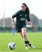 11 November 2024; Aibhlinn Cotter during a Republic of Ireland Women's Under-17 training session at the FAI National Training Centre in Abbotstown, Dublin. Photo by Piaras Ó Mídheach/Sportsfile