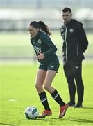 11 November 2024; Ella Kelly during a Republic of Ireland Women's Under-17 training session at the FAI National Training Centre in Abbotstown, Dublin. Photo by Piaras Ó Mídheach/Sportsfile