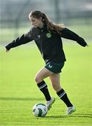 11 November 2024; Emma Gaughran during a Republic of Ireland Women's Under-17 training session at the FAI National Training Centre in Abbotstown, Dublin. Photo by Piaras Ó Mídheach/Sportsfile