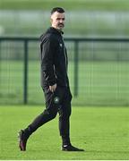 11 November 2024; Performance analyst Barry Scullion during a Republic of Ireland Women's Under-17 training session at the FAI National Training Centre in Abbotstown, Dublin. Photo by Piaras Ó Mídheach/Sportsfile