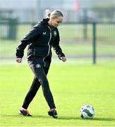 11 November 2024; Assistant coach Stephanie Zambra during a Republic of Ireland Women's Under-17 training session at the FAI National Training Centre in Abbotstown, Dublin. Photo by Piaras Ó Mídheach/Sportsfile