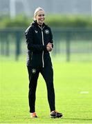 11 November 2024; Assistant coach Stephanie Zambra during a Republic of Ireland Women's Under-17 training session at the FAI National Training Centre in Abbotstown, Dublin. Photo by Piaras Ó Mídheach/Sportsfile