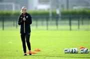 11 November 2024; Assistant coach Stephanie Zambra during a Republic of Ireland Women's Under-17 training session at the FAI National Training Centre in Abbotstown, Dublin. Photo by Piaras Ó Mídheach/Sportsfile