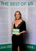 9 November 2024; Olympian Sarah Hawkshaw in attendance at the Team Ireland Centenary Olympic Ball, in the Clayton Hotel Burling Road in Dublin. Paris 2024 marked 100 years of Team Ireland competing at the Olympic Games. Photo by Seb Daly/Sportsfile