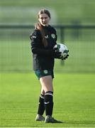 11 November 2024; Goalkeeper Laura Fanning during a Republic of Ireland Women's Under-17 training session at the FAI National Training Centre in Abbotstown, Dublin. Photo by Piaras Ó Mídheach/Sportsfile