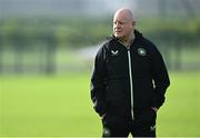 11 November 2024; Opposition scout Tommy Carberry during a Republic of Ireland Women's Under-17 training session at the FAI National Training Centre in Abbotstown, Dublin. Photo by Piaras Ó Mídheach/Sportsfile