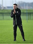 11 November 2024; Assistant coach Rob Sweeney during a Republic of Ireland Women's Under-17 training session at the FAI National Training Centre in Abbotstown, Dublin. Photo by Piaras Ó Mídheach/Sportsfile