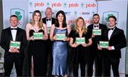9 November 2024; Olympic canoeists, from left, Andrew Boland, Madison Corcoran, Mike Corcoran, Michaela Corcoran, Hannah Craig, Liam Jegou and Noel Hendrick at the Team Ireland Centenary Olympic Ball, in the Clayton Hotel Burling Road in Dublin. Paris 2024 marked 100 years of Team Ireland competing at the Olympic Games. Photo by Brendan Moran/Sportsfile