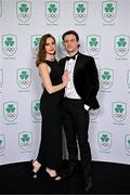 9 November 2024; Taryn Grieve and Olympian Noel Hendrick in attendance at the Team Ireland Centenary Olympic Ball, in the Clayton Hotel Burling Road in Dublin. Paris 2024 marked 100 years of Team Ireland competing at the Olympic Games. Photo by Sam Barnes/Sportsfile