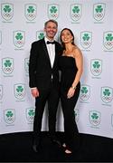 9 November 2024; Olympian Thomas Barr and Kelly McGrory in attendance at the Team Ireland Centenary Olympic Ball, in the Clayton Hotel Burling Road in Dublin. Paris 2024 marked 100 years of Team Ireland competing at the Olympic Games. Photo by Sam Barnes/Sportsfile