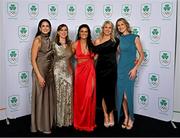 9 November 2024; Olympians, from left, Jessie Barr, Claire Dunne, Catriona Cuddihy, Joanne Cuddihy and Marian Heffernan in attendance at the Team Ireland Centenary Olympic Ball, in the Clayton Hotel Burling Road in Dublin. Paris 2024 marked 100 years of Team Ireland competing at the Olympic Games. Photo by Sam Barnes/Sportsfile